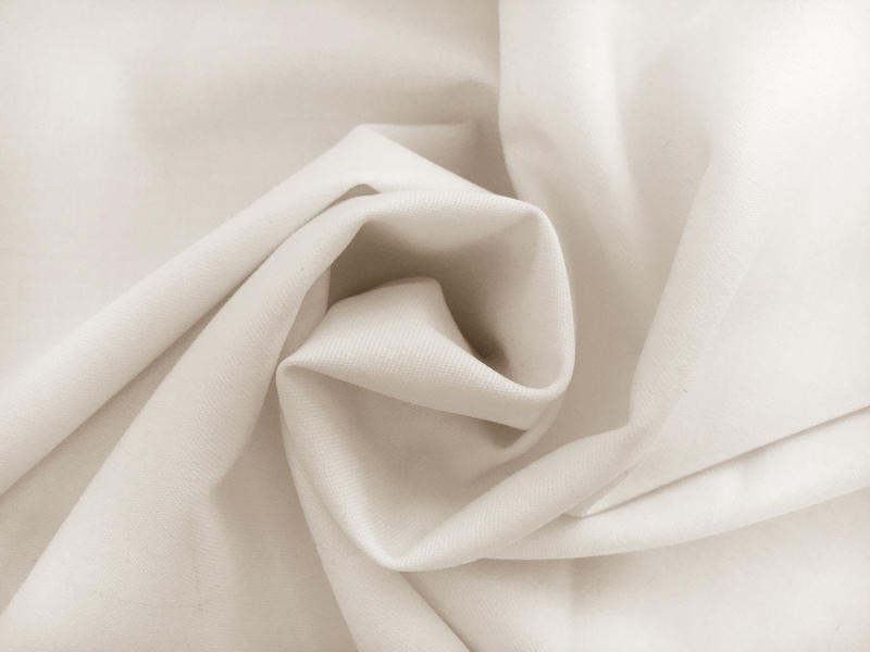 Poly Wool Stretch Gabardine in Winter White | B&J Fabrics